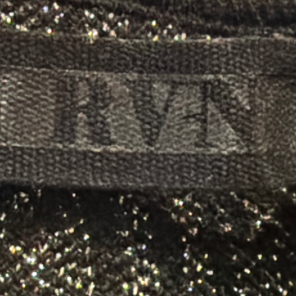 RVN Abstract Jacquard Mini Dress Black Silver Metallic V-Neck Bodycon Small - Picture 7 of 11